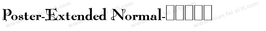 Poster-Extended Normal字体转换